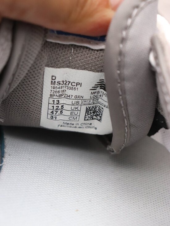 New Balance 327 Men\'s Size 13 D Lifestyle Sneakers Marblehead White  MS327CPI main image 7